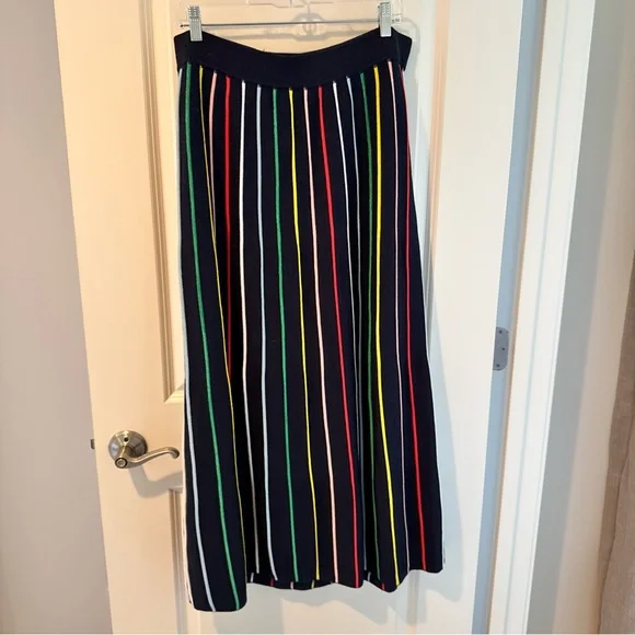 Pearl by Lela Rose Multi Color Knit Maxi SkirtL